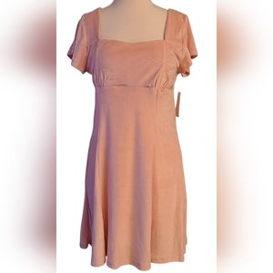 NWT Plant Gold size L silver pink dress